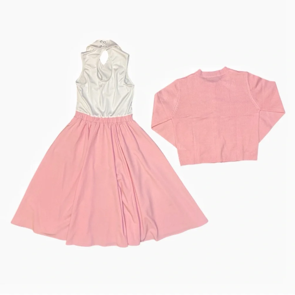 Weissman | Summer Nights Grease Inspired Pink and White Theater Costume Set, MC